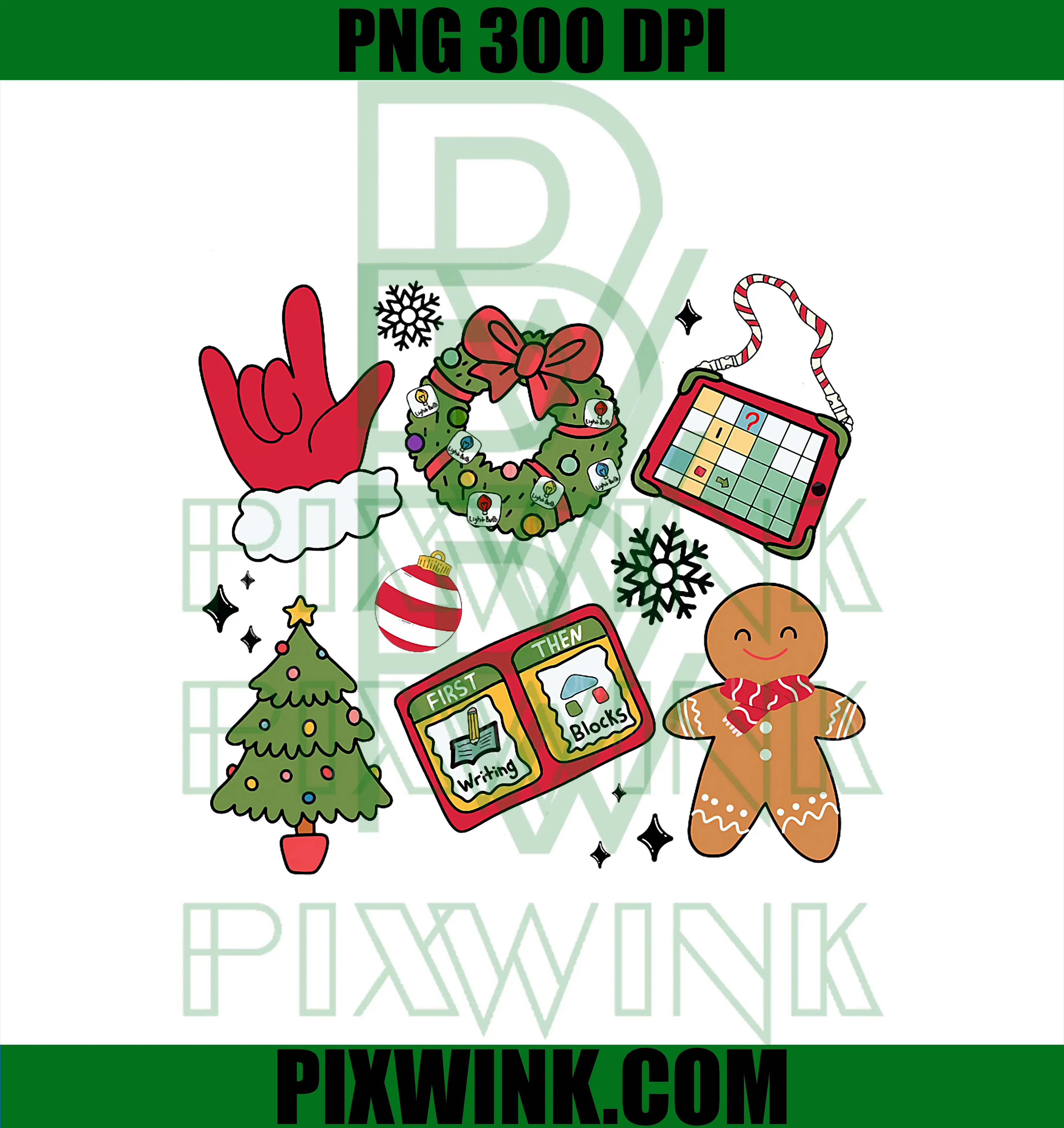 Groovy Christmas Special PNG, Education Teacher ABA AAC PNG