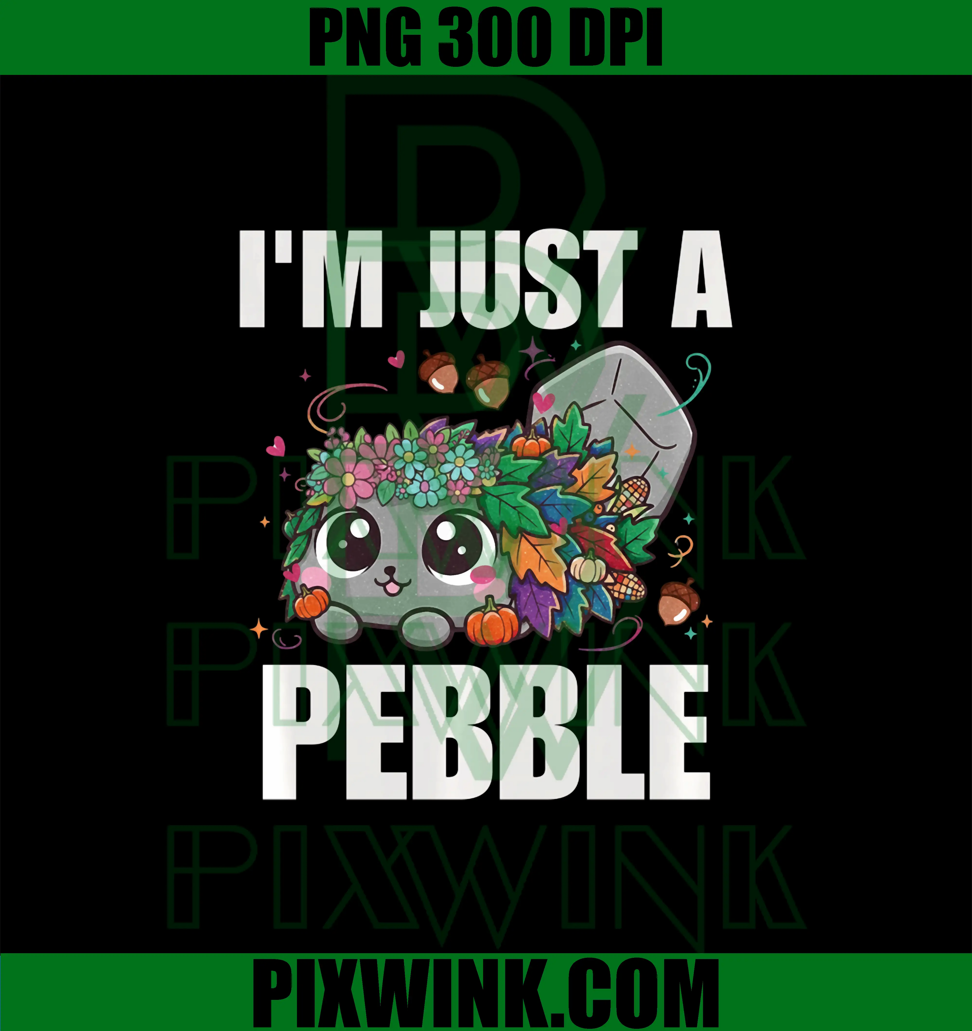 Im Just Pebble PNG, Cute Dandy Pebble PNG