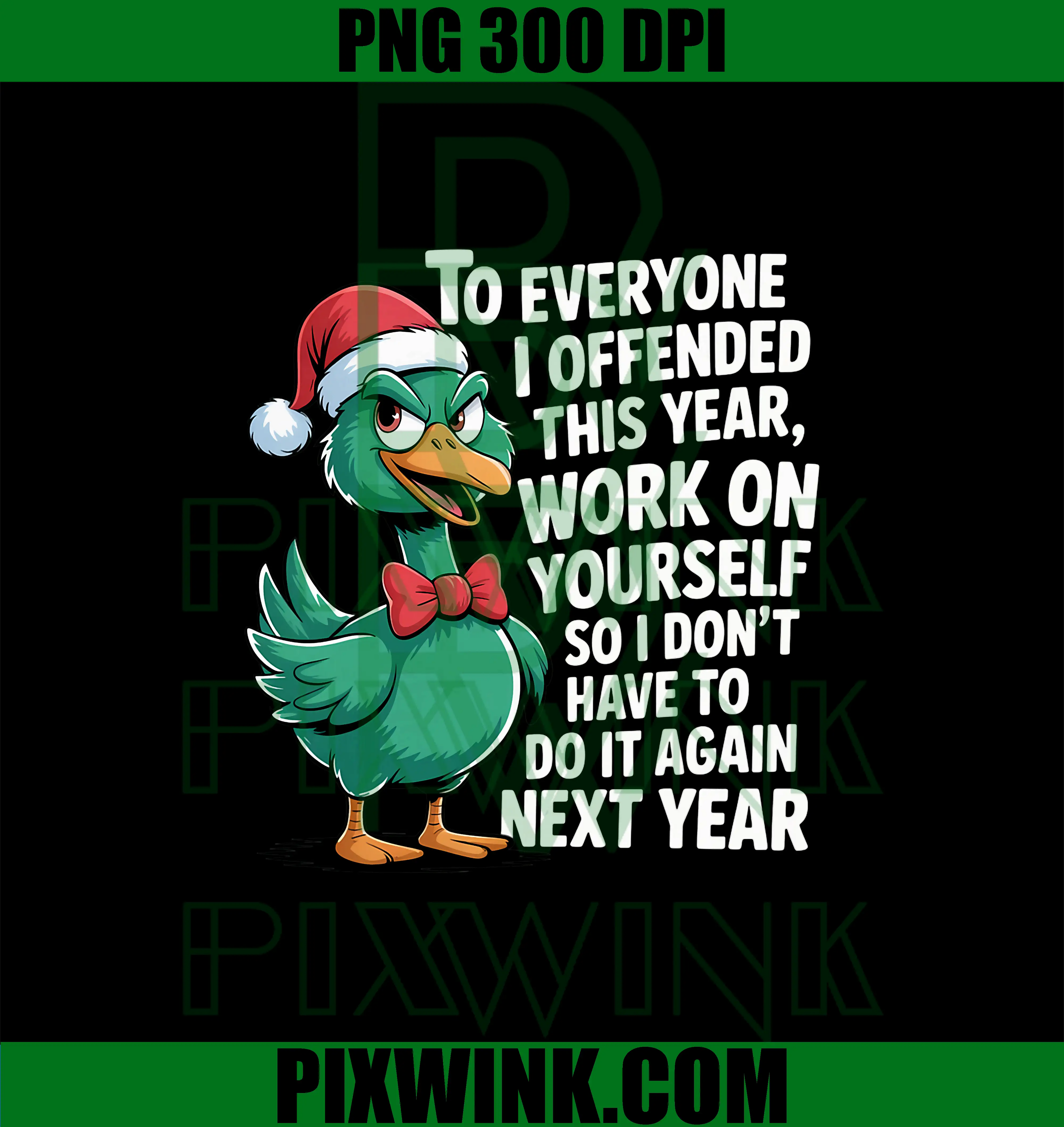To Everyone I Offended This Year PNG, Funny Sarcastic Holiday PNG